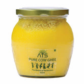Organic Desi Cow Ghee By ATS | High In Protein Fiber Healthy Desi Ghee Perfect For Boost Energy | (500ml) 16.9 Ounce | Jar Pack